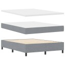  Box Spring Seng med Madrass & Benk Lys Grå 140x190 cm Stoff 3344065