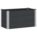 vidaXL Høybed Svart 100 x 50 x 54 cm WPC og Aluminium