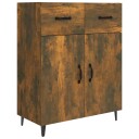 vidaXL Skjenk røkt eik 69,5x34x90 cm konstruert tre