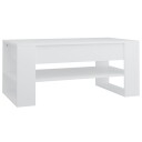 vidaXL Salongbord hvit 102x55x45 cm konstruert tre