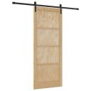 vidaXL Skyvedør Naturlig og svart 86 x 211 cm Heltre furu