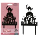 Kaketopp Silhuett Happy Halloween 18cm 