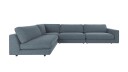 Rowico Home Duncan hjørnesofa åpen V Middels blå Bobby 15 345 x 216 x 78 cm Blå