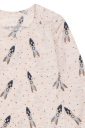 Hust & Claire Bocel Rocket ull/tencel body til barn - wheat melange