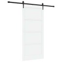 vidaXL Skyvedør med Utstyr Sett Hvit 93x202 cm Solid Furu