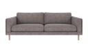 Rowico Home Braden 3 seters sofa Grå Greg 18 Hvitpigmentert eikben