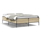  Sengeramme sonoma eik 140x190 cm konstruert tre og metall 8721102609985