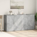  Skjenker 2 stk betonggrå 79x38x80 cm konstruert tre