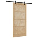 vidaXL glidende dør med beslagsett 93x202 cm solid tre furu