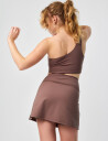 Girlfriend Collective Bianca Bra, One Shoulder - Brown - M