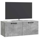  Vegghengt TV skap Betonggrå 78,5 x 31 x 30 cm Konstruert tre
