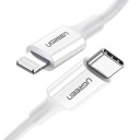 Ugreen 1m USB-C til Lightning Kabel Hvit med USB Power Delivery
