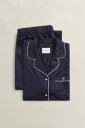 Gant Satin Pajama Set   Navy   M