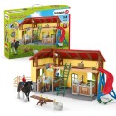 Schleich 42485 Hestestall Lekesett med Dyr for Barn 3+ år