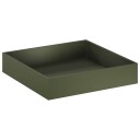 vidaXL Hageblomsterpotte Olivengrønn 80 x 80 x 12 cm Kaldvalsestål