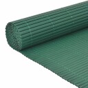 vidaXL Dobbelsidet hagegjerde PVC 90x500 cm grønn