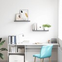 vidaXL Flytende vegghyller 2 stk gr? 60x23,5x3,8 cm MDF