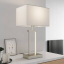 Lindby Bordlampe Sigurd med stoffskjerm