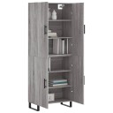 vidaXL Highboard grå sonoma 69,5x34x180 cm konstruert tre 8720845409548