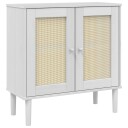 vidaXL Skjenk SENJA rotting utseende hvit 80x35x80 cm heltre furu