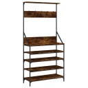  Klesstativ med skooppbevaring røkt eik 90x34x184 cm 8721012196612