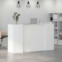  Resepsjonspult hvit 180x50x103,5 cm konstruert tre