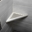 Unidrain Soap shelf | corner | stainless steel brushed: classic