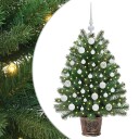  Kunstig juletre med 150 LED med stativ grønn 95 cm PE og PVC