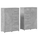  Skjenker 2 stk betonggrå 60x31x84 cm konstruert tre 8721102594731