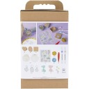 Craft Kit Decoration Boxes shells key rings pastel colours 977847