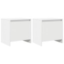vidaXL Nattbord 2 stk hvit 45x34x44,5 cm sponplate