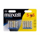 Maxell AAA Alkalinske Engangsbatterier 10 stk. - 1.5V