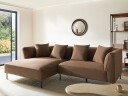 3 seters sofa Sater høyrevendt   Brun