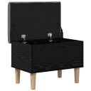 vidaXL Oppbevaringsbenk med pute Svart eik 62 x 42 x 46 cm