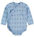 Pippi Baby Slå Om Bodyer 4 pack Blå/grå m. Trykk Pippi Baby 1 år 80 Langermet Body