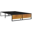  Sengeramme svart metall 120x200 cm