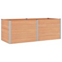 vidaXL Høybed Brun 250 x 100 x 91 cm WPC og Aluminium