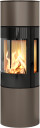 Rais Viva L 140 mocca gasspeis med sideglass og glassdør