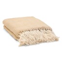 Tepper   Bomullspledd   Denisa Fishbone beige/hvit Størrelse: 130 x 170 cm