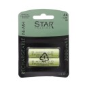 Oppladbart batteri for solcellelys AA 1,2V 2000mAh 2p