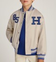 Tommy Hilfiger Jakke   Twill Merke Varsity   Classic+ Beige   Tommy Hilfiger   16 år (176)   Overgangsjakke Blå