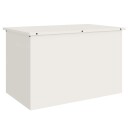 vidaXL Hageoppbevaringsputeeske Stål 80 x 50,5 x 50 cm 220 Hvit