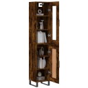 vidaXL Highboard røkt eik 34,5x34x180 cm konstruert tre 8720845489403