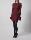 ROTATE Frill Sleeved Mini Dress   Burgundy   34