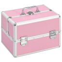 Sminkeveske 22x30x21 cm rosa aluminium 91830