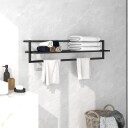 vidaXL Håndklestativ svart 95x25x22 cm jern