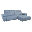 Hjørnesofa HOME4YOU Luzern elektrisk recliner Blågrå Høyre hjørne   blågrå