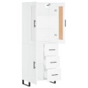  Highboard hvit 69,5x34x180 cm konstruert tre 8720845492557