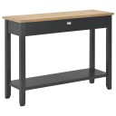 vidaXL Konsollbord svart 110x35x80 cm tre