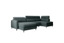 Berrto Sofa med Divan og Sjeselong 5 seters   Grå